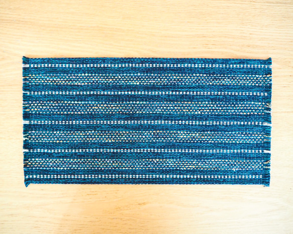 【送料無料】ウィンターカラー手織り布のテーブルセンター（2色） 4枚目の画像