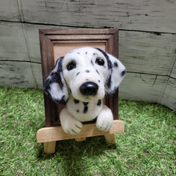 羊毛フェルト 犬　 ダルメシアン　フレーム　 愛犬 ぬいぐるみ 　うちの子　 ペット　オーダー　リアル　人形 3枚目の画像