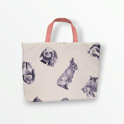 在庫わずか】入園入学3点セット〈レッスンバッグ〉〈うさぎ