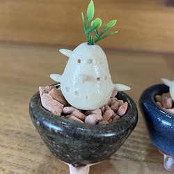 陶土で作ったパキポディウムの飾りもの　パキポ　多肉植物　観葉植物 4枚目の画像