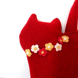 花項鍊貓包*紅衣主教紅B 第3張的照片