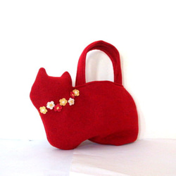 花項鍊貓包*紅衣主教紅B 第1張的照片