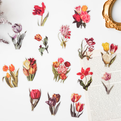 お花のフレークシール　30枚　tulip fragrance　[AY363] 3枚目の画像