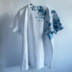 藍染クルーネックTシャツ・陰（半袖レディースXXL） 2枚目の画像