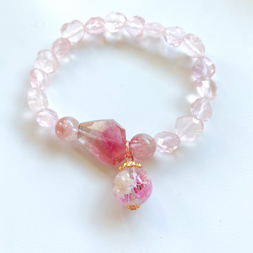 karima様♡ローズクォーツ   ブレスレット karima様♡ローズクォーツ ブレスレット karima様♡ローズクォーツ