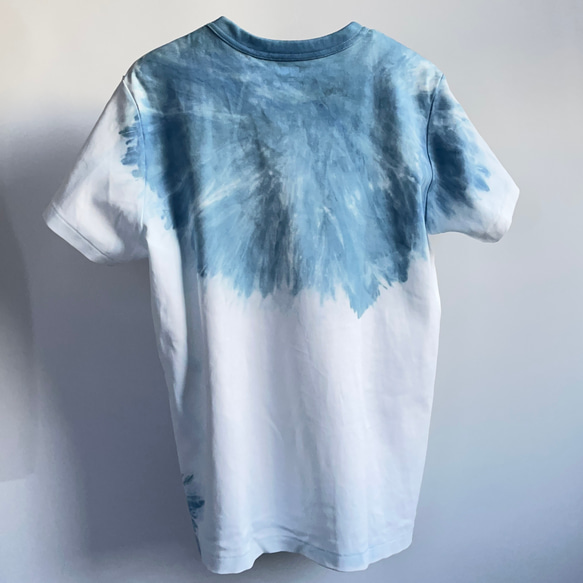 藍染クルーネックTシャツ・月（半袖レディース3XL） 2枚目の画像