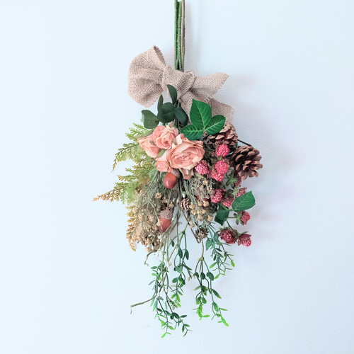 アーティフィシャル♡ベリーとどんぐりのリース アーティフィシャル