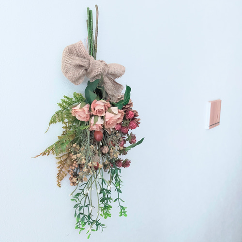 特集掲載》どんぐり林のお散歩ブーケ/アーティフィシャル/玄関リース