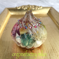 ☆BIG 願いを叶えるマニ宝珠型　フラワーオブライフ　幸運　愛　オルゴナイト　 4枚目の画像