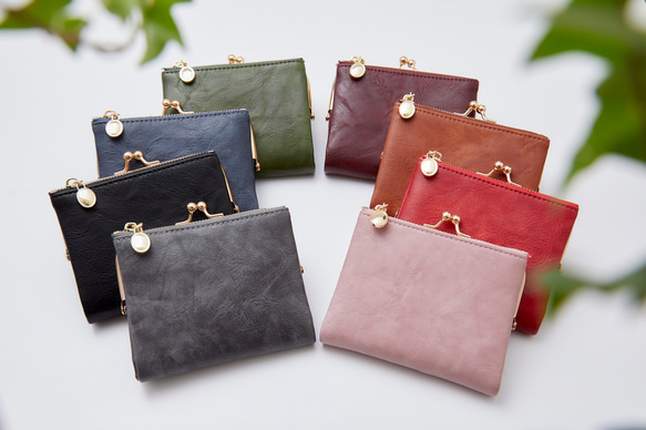 〘13回目再販売〙限定P3倍 セカンド財布 ミニバッグに がま口財布 二つ折り財布 プレゼント ミニ レザー財布 革財布 2枚目の画像