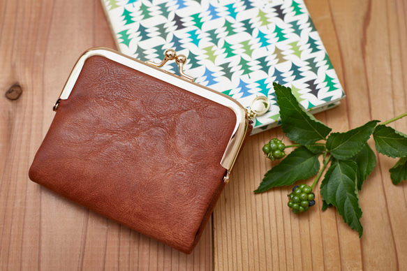 〘13回目再販売〙限定P3倍 セカンド財布 ミニバッグに がま口財布 二つ折り財布 プレゼント ミニ レザー財布 革財布 12枚目の画像