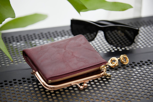 〘13回目再販売〙限定P3倍 セカンド財布 ミニバッグに がま口財布 二つ折り財布 プレゼント ミニ レザー財布 革財布 15枚目の画像