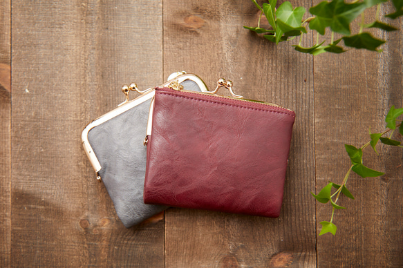 〘13回目再販売〙限定P3倍 セカンド財布 ミニバッグに がま口財布 二つ折り財布 プレゼント ミニ レザー財布 革財布 8枚目の画像