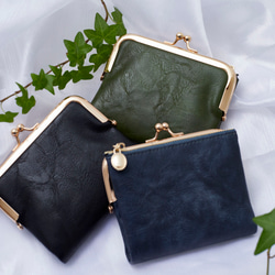 〘13回目再販売〙限定P3倍 セカンド財布 ミニバッグに がま口財布 二つ折り財布 プレゼント ミニ レザー財布 革財布 6枚目の画像