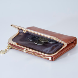 〘13回目再販売〙限定P3倍 セカンド財布 ミニバッグに がま口財布 二つ折り財布 プレゼント ミニ レザー財布 革財布 3枚目の画像