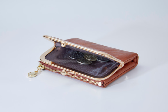 〘13回目再販売〙限定P3倍 セカンド財布 ミニバッグに がま口財布 二つ折り財布 プレゼント ミニ レザー財布 革財布 3枚目の画像