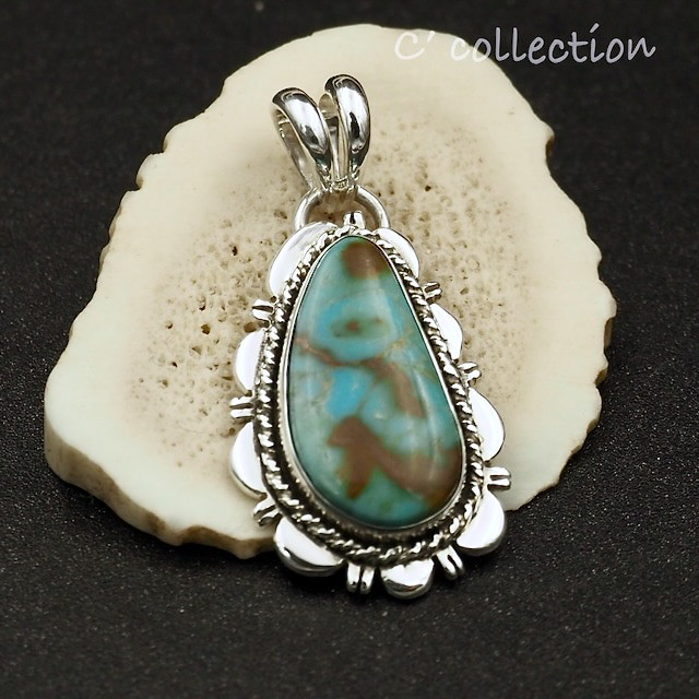 C2N-6 Old Kingman  Silver Pendant Top オールドキングマン ペンダントトップ