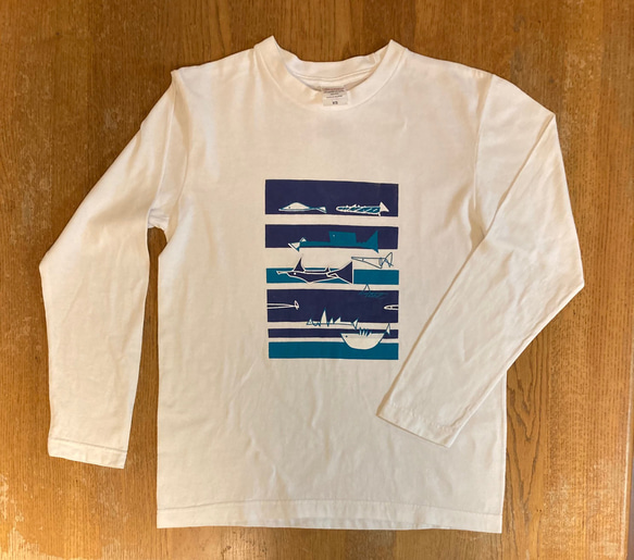 深海にて　長袖TシャツXSサイズ 1枚目の画像