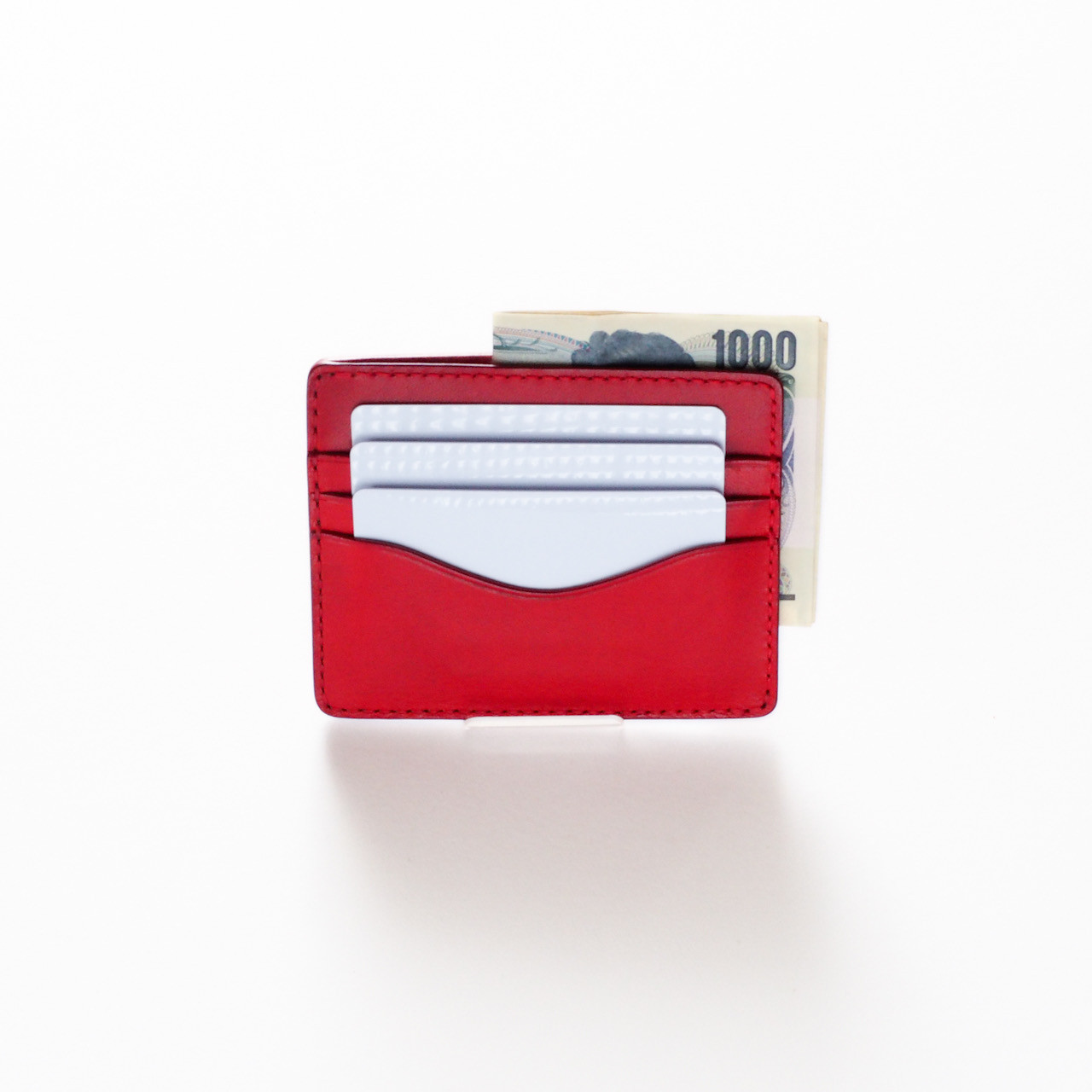 ミニマルウォレット　レッド　薄いお財布　フラグメントケース