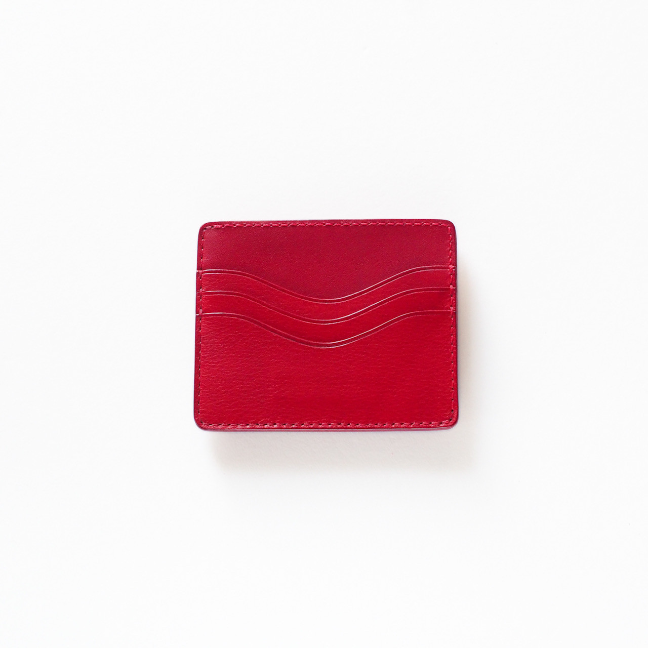 ミニマルウォレット　レッド　薄いお財布　フラグメントケース