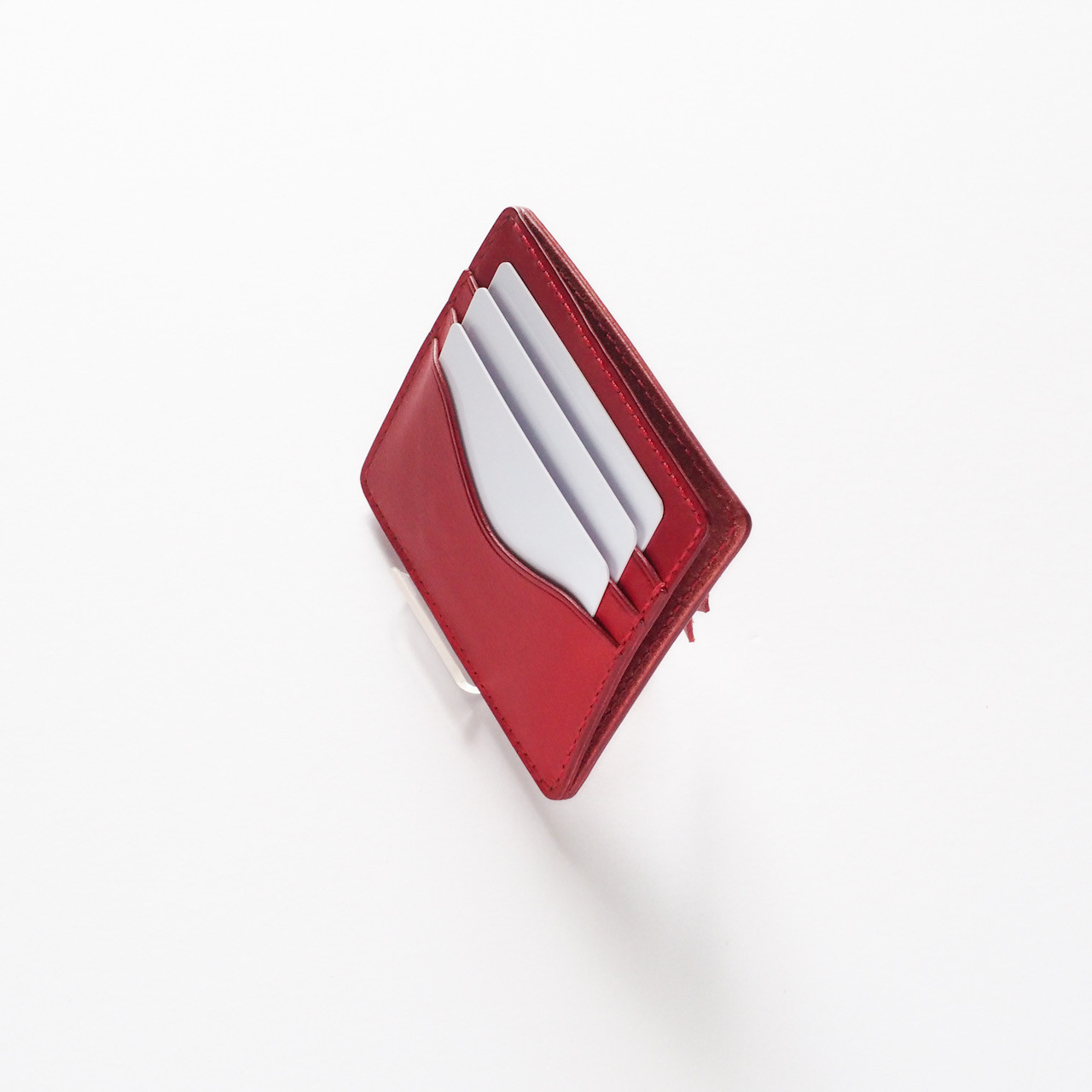 ミニマルウォレット　レッド　薄いお財布　フラグメントケース