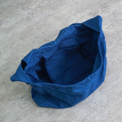 斜背包/藍色/三河紡織 第7張的照片