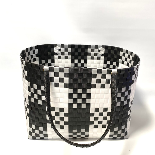 タイムセール‼️かごバック　【ギャラリー凛】　ブラック 受注製作】プラカゴ バッグ miniロングサイズ/A5 miniL-150 黒