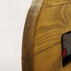インダストリアルスタイルの継ぎ合わせ木製時計サイレント壁掛け時計クロックレトロスタイルクロック時計木製手作り 3枚目の画像