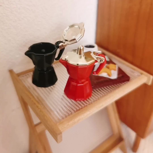 ミニチュアコーヒー エスプレッソマシン サクラピンク ドール
