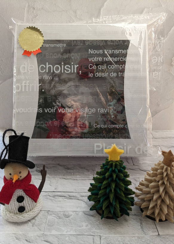 【 新作 】クリスマスハーバリウム  クリスマスリース   クリスマス飾り 2WAY 9枚目の画像