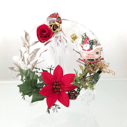 【 新作 】クリスマスハーバリウム  クリスマスリース   クリスマス飾り 2WAY 3枚目の画像