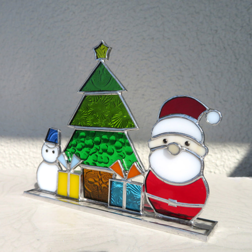 ステンドグラス クリスマスツリー サンタクロース 雪だるま その他