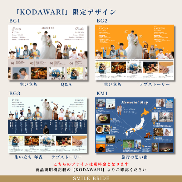 【選べるPOPEYE風】プロフィールブック 席次表 結婚式PP 10枚目の画像