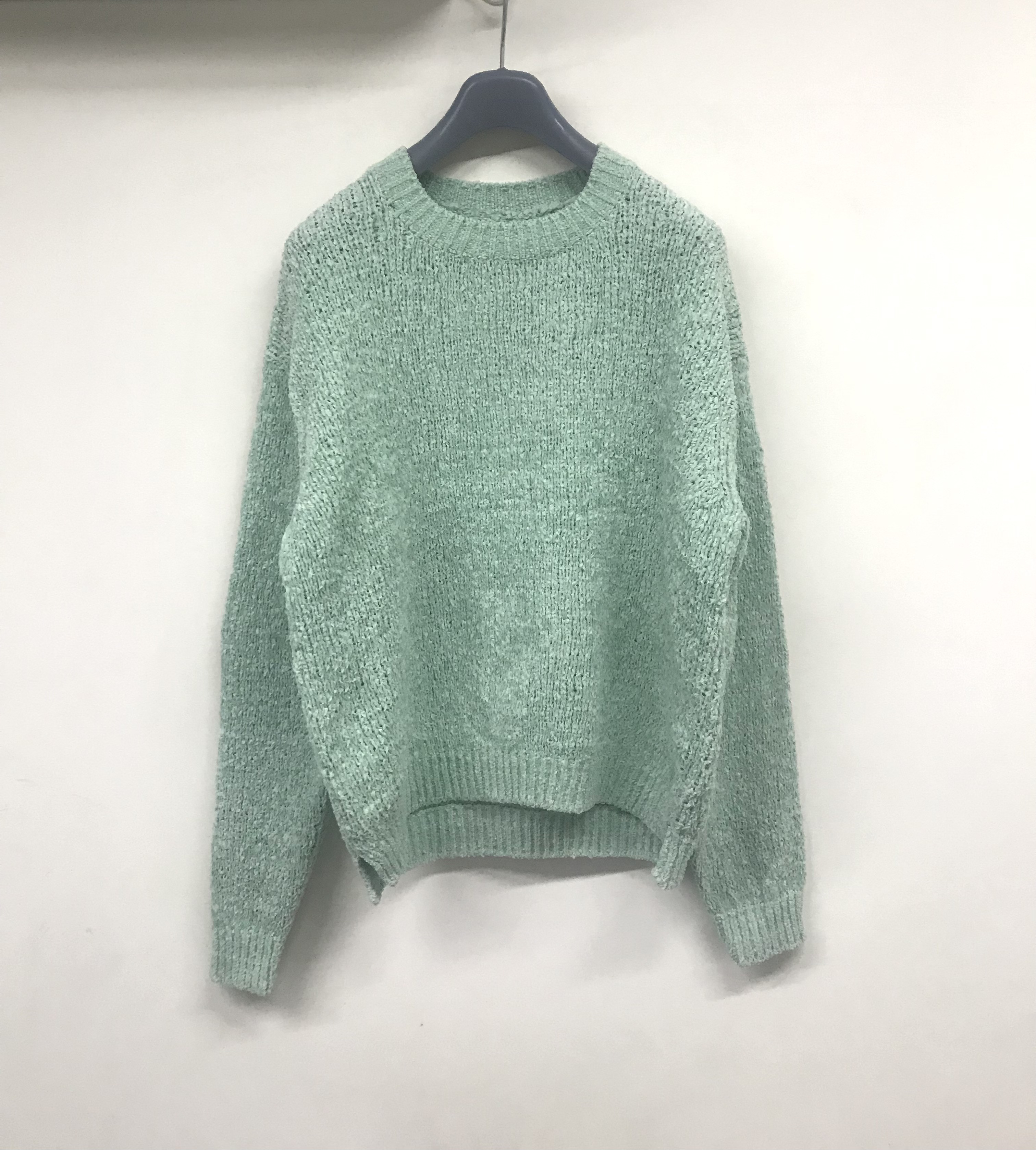 美品 イタリア製 Loro Piana コットンニット 50 M ブルーグリーン 美品 イタリア製 Loro Piana コットンニット 50 M ブルーグリーン
