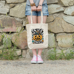 エコバッグ トートバッグ キャンバス Halloween ハロウィン オリジナルデザイン お買い物袋 受注印刷 帆布 9枚目の画像