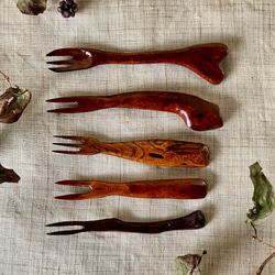 手作り漆ぬり木製フォーク1 / Handmade lacquer-coated Wooden Fork1 9枚目の画像