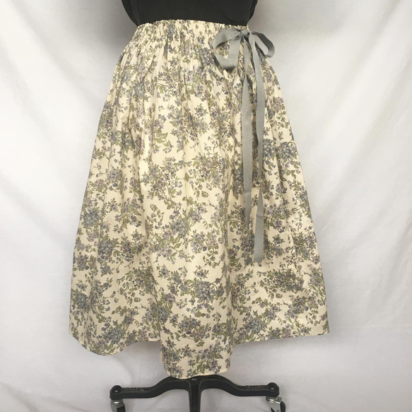 新作✴︎リバティ 大人の素敵リボンスカート CELINE セリーヌ ブルー  