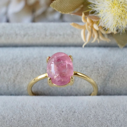 TASAKI ピンクトルマリンチャーム 10月　誕生石 10月誕生石のアクセサリー K10YG ピンクトルマリン 一粒
