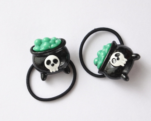 旧作デザイン ハロウィン ヘアゴムセット ハロウィン柄デザイン シュシュ 4個セット パーティー ヘア