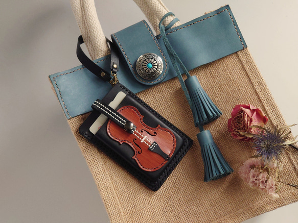《特集掲載》個性派！ミニチュア【バイオリン】カードケース・ポイントカード入れ・カードホルダー※袋ラッピング無料 14枚目の画像