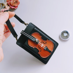 《特集掲載》個性派！ミニチュア【バイオリン】カードケース・ポイントカード入れ・カードホルダー※袋ラッピング無料 10枚目の画像