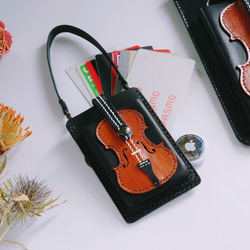 《特集掲載》個性派！ミニチュア【バイオリン】カードケース・ポイントカード入れ・カードホルダー※袋ラッピング無料 6枚目の画像