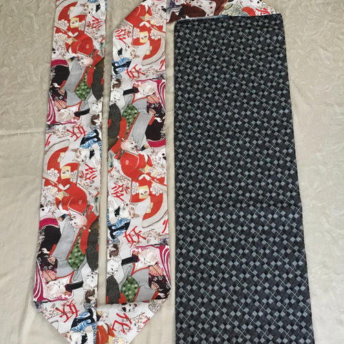 妖怪猫 浮世絵猫 鳥獣戯画 長尺 名古屋帯 和装 着物 ファブリック