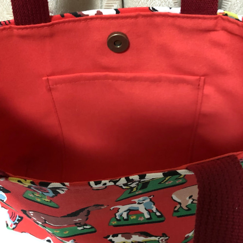 ハンドメイド トートバッグ キャスキッドソン生地 animal farm