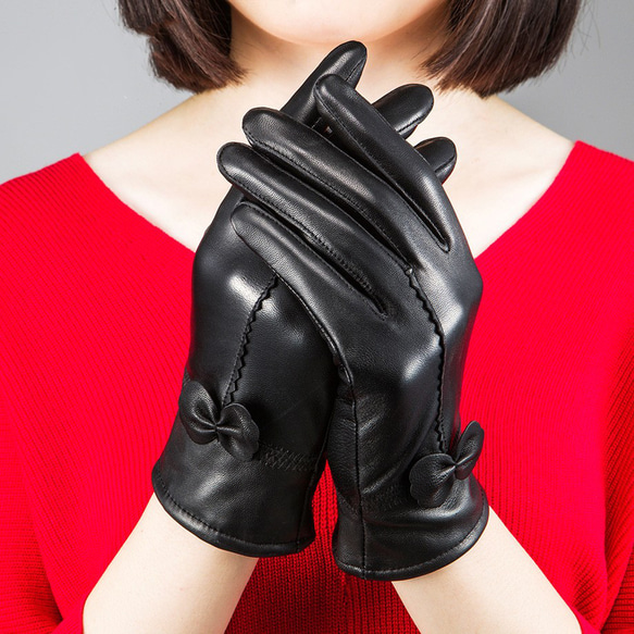 【国際ブランド】 革 羊革 女性用 革手袋 レザー シープスキン フリーサイズ 小物