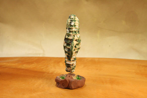 タッちゃん（タツノオトシゴ・辰）（緑）・陶芸作品　置物（陶 動物） 5枚目の画像