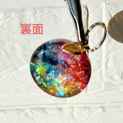 大人 可愛い 服  送料無料】空レジン 天然石《ひとつぶ七色天然石 アクセサリー ネックレス・ペンダント