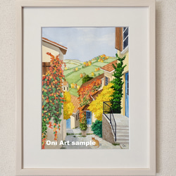 美瑛・青い池03」アクリル画 原画 風景画 額縁付 SMサイズ 絵画