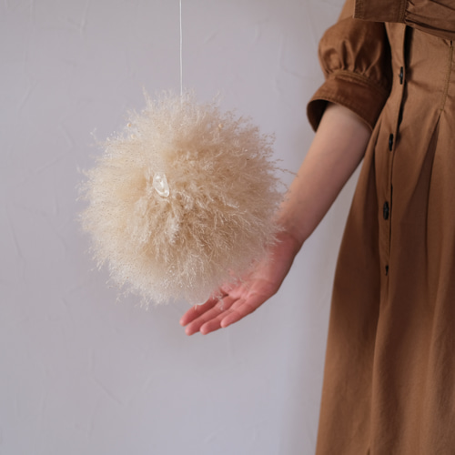 ふわふわパンパスグラスのフライングボール＊フライングリース リース  