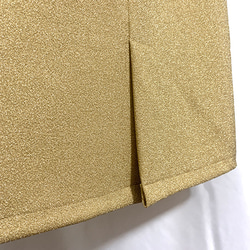 【大人ロックスタイル派手スカート】ゴールドグリッターニットのミモレスカート 7枚目の画像